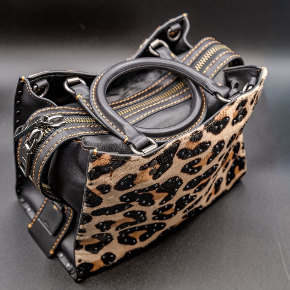 Coach Rogue 25 purse with embellished Leopard Print NWT - Picture 16 of 16